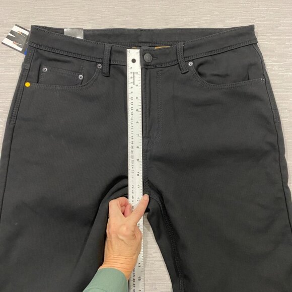 CAT Caterpillar Work Pants Mens 36 x 32 Black Canvas Fleece Lined Insulated - Picture 10 of 12